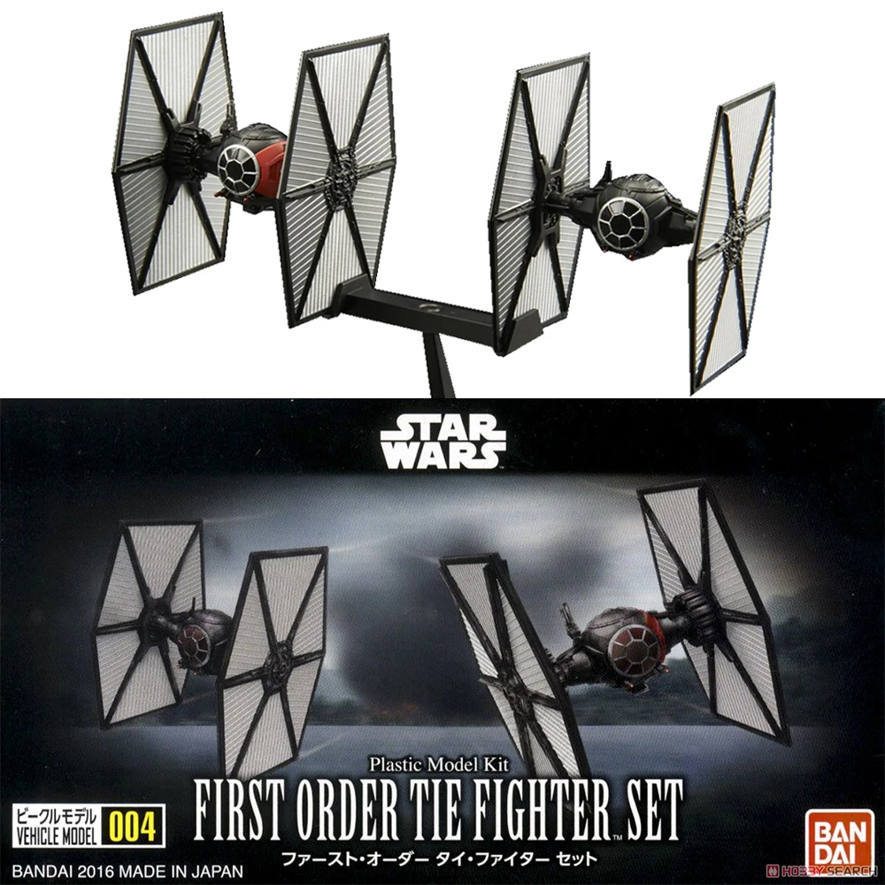 Оригинальный bandai Звездные войны модель автомобиля 004 Tie fighter advanced titanium Assembly
