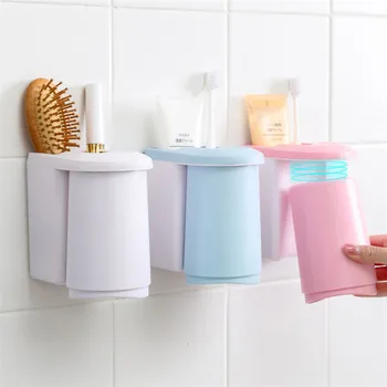 

Concise Magnet Gargle Cup Suit Household Toothbrush Cup Toothbrush Luggage Carrier Family Suit Mug For Mouth-rinsing Or