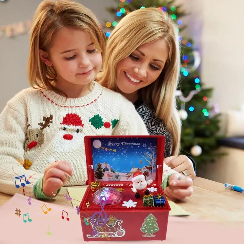 2020 новые рождественские украшения Электрический Санта-Клаус игрушки музыкальная коробка качели кукла со светом рождественские песни