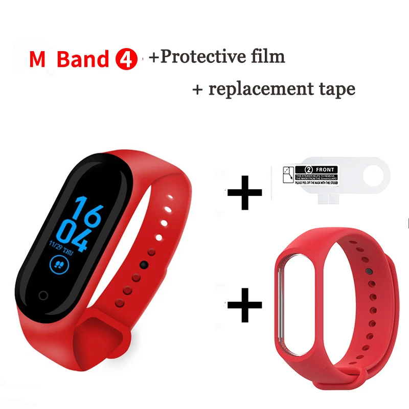 M4 New Smart Bracelet With Replacement With Smart Belt Heart Rate Activity Fitness Tracker Daily Sports Wear Wild M4 - Цвет: 24