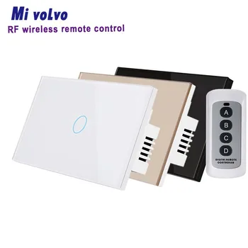 

Remote touch switch RF wireless control effective distance 20m US standard AC110V 240V 1/2/3gang wall sticker light switch