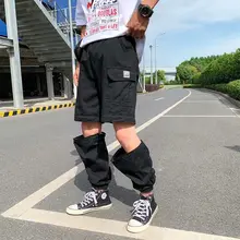 Осень новые отстегивающиеся комбинезоны мужские модные брендовые Леггинсы Капри свободные трендовые повседневные две вещи