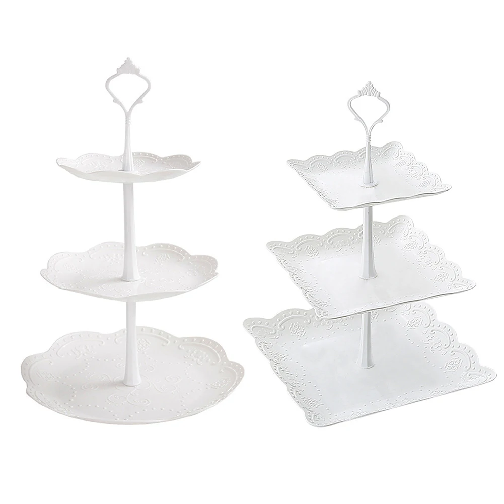 

Three-layer Fruit Plate Cake Stand Dessert Vegetable Storage Rack