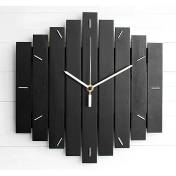 

Creativity Slient Xylophone Wooden Wall Clock Modern Design Vintage Rustic Shabby Clock Quiet Art Watch Home Decoration