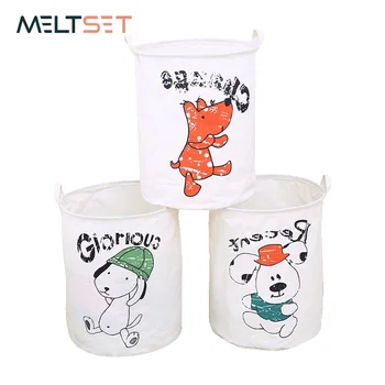

Hamper Storage Bucket Canvas Cylindrical Basket Cloth Laundry Toy Oversize Fabric Storage Gradient Color Container Organizer