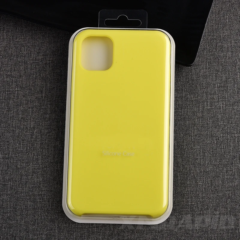 Роскошный Официальный чехол для телефона с логотипом s для iphone 11 Pro Чехол для Apple 7 6s 8 6 Plus X XR Xs MAX силиконовый Жидкий чехол - Цвет: Flash Yellow