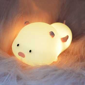 

Touch Sensor Dimmable LED Night Light Silicone USB Cahrging for Baby Children Kids Gift Animal Cartoon Lamp Bedside Bedroom