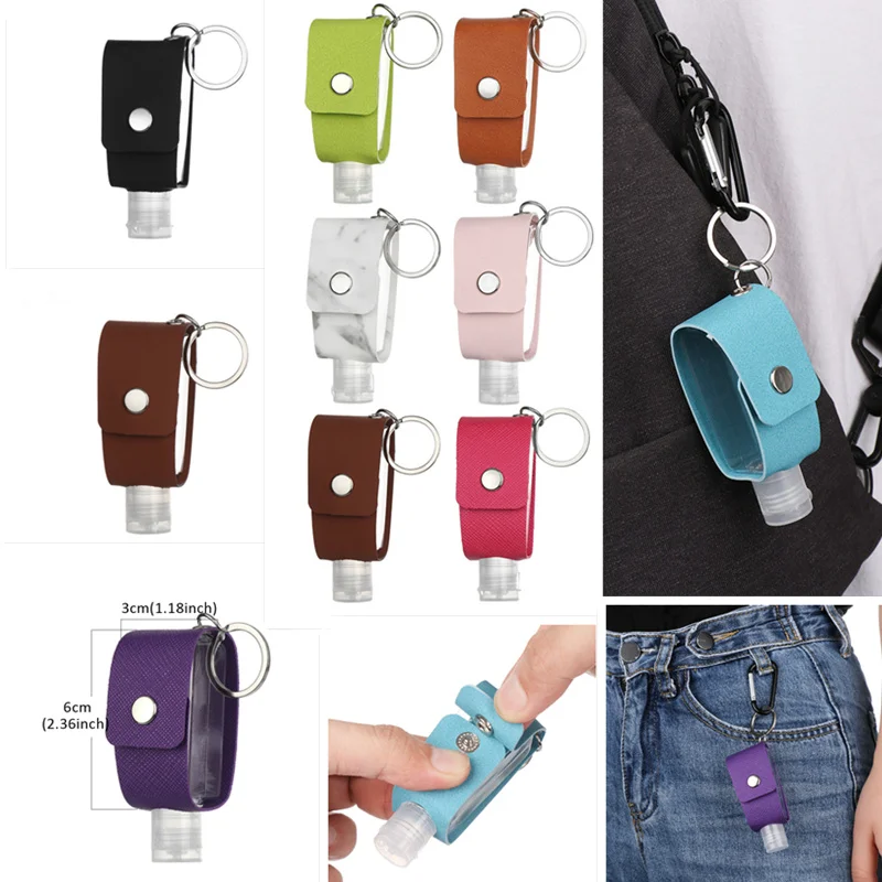 

30ml Portable Reusable Travel Hand Sanitizer Bottle Shell with Keychain Bottle Hand Washing Gel Storage Bottle Dropshipping