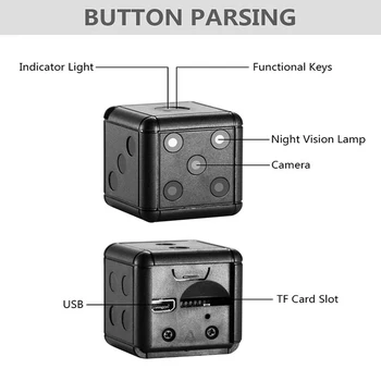 

Black Micro Camera Mini Night Vision Camera, 1080P Camcorder, Mini Action Camera, DV Video and Sound Recorder,