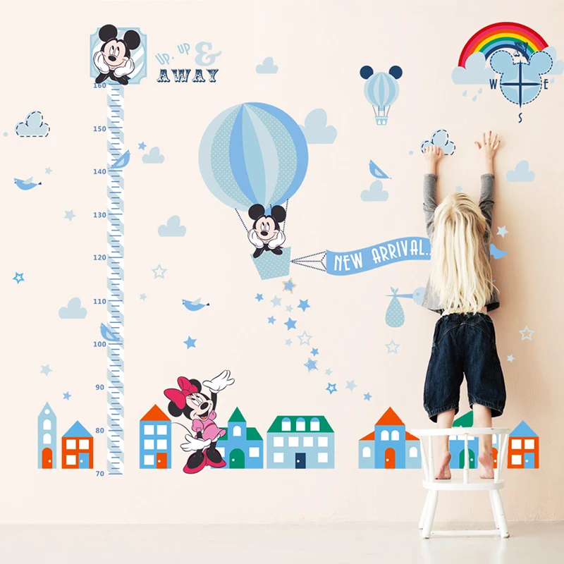 Disney Mickey Minnie Mouse Growth Chart Wall Stickers For Kids Rooms Bedroom Home Decor Cartoon Wall PVC Mural Art DIY Decals Disney Mickey Minnie Mouse Growth Chart Wall Stickers For Kids Rooms Bedroom Home Decor Cartoon Wall PVC Mural Art DIY Decals