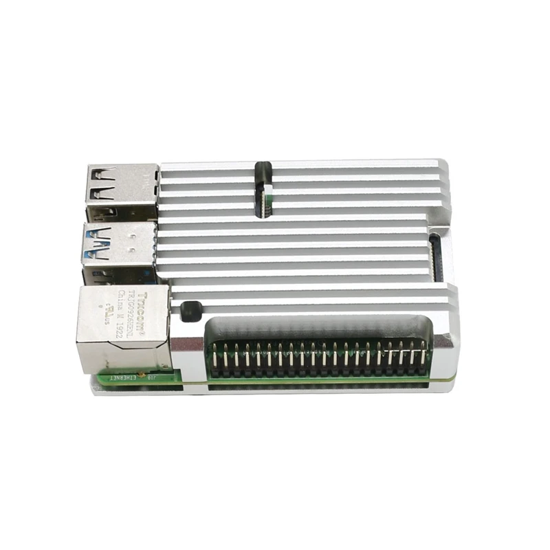 Для Raspberry Pi 4B 2G Оперативная память DIY Kit Поддержка 2,4/5,0 ГГц WI-FI Bluetooth 5,0 с Алюминий CNC сплав защитные Серебряный чехол 5V 3A