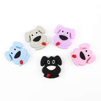 

5Pcs Silicone Beads Of Dog Cartoon Animals Baby Teethers Bead For Teeth Necklace Making Food Grade Silicone Teethers