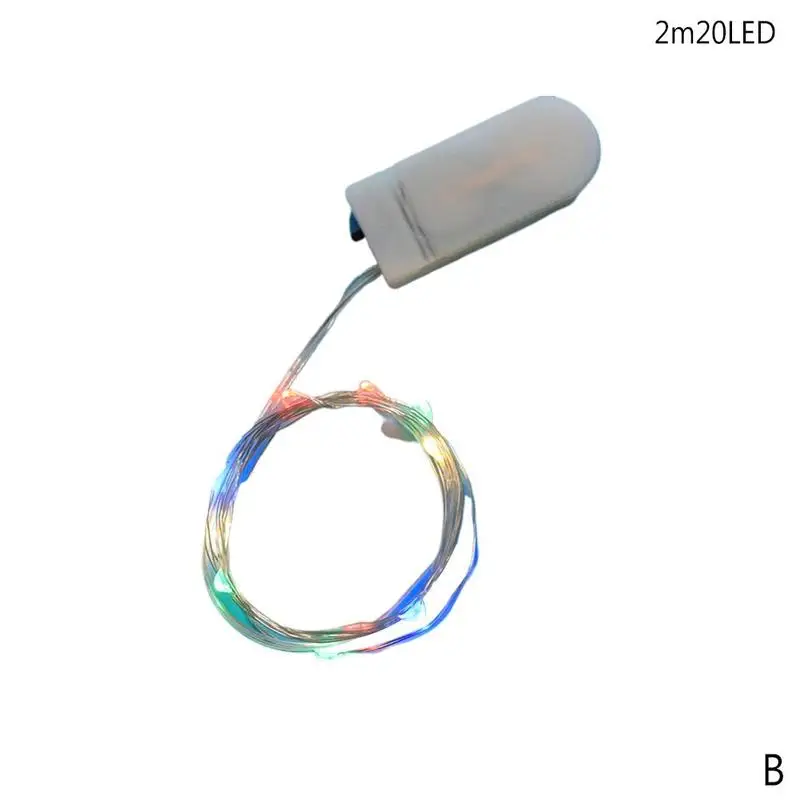 2M 20 LED 1/2 метров медный провод светодиодный гирлянды Счастливого Рождества сказочная гирлянда для свадебной вечеринки Рождественская елка украшение гирлянда лампа - Испускаемый цвет: 2M 20 LED