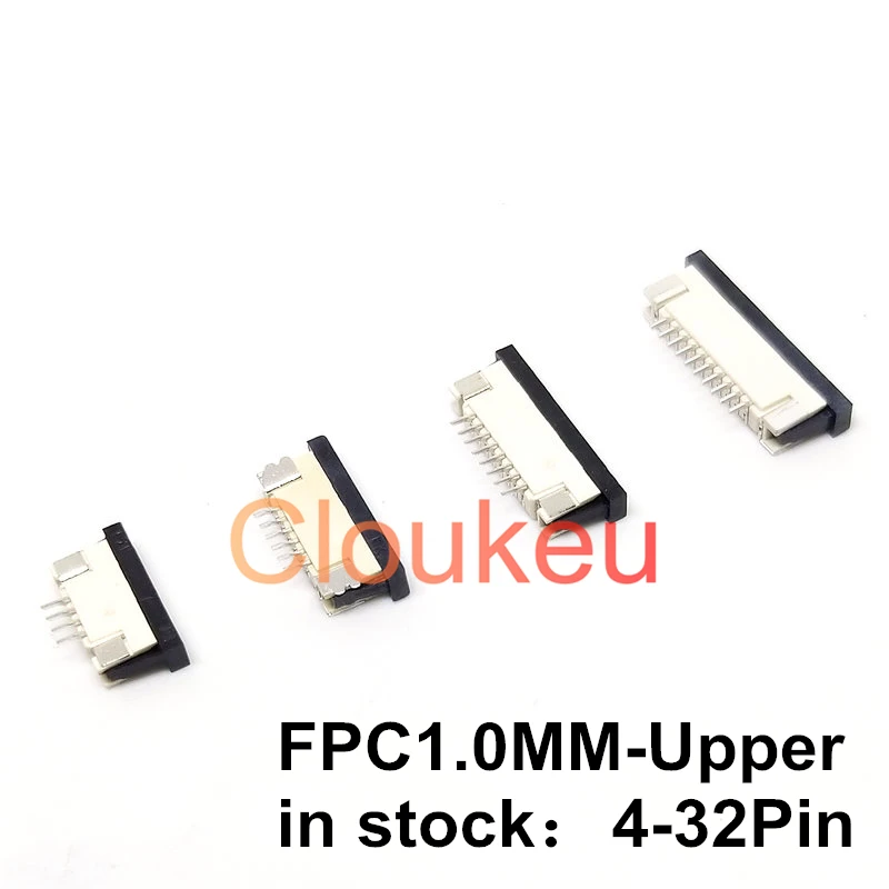 

10Pcs FPC 1.0MM Drawer type Upper Contact Connector 4P 5P 6P 7P 8P 9P 10P 12P 14P 16P 18P 20P 22P 24P 26P 28P 30P 32P