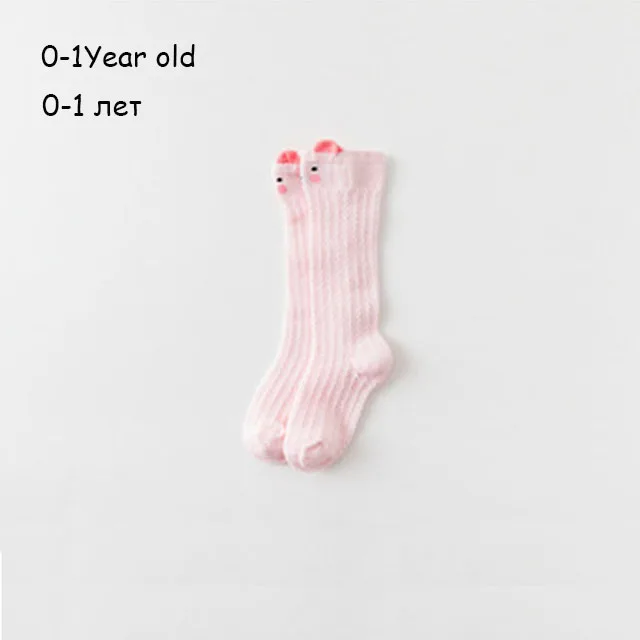 0-1 pink Носки для новорожденных девочек весенне-летние сетчатые носки детские гольфы без пятки с бантом носки принцессы, детские носки, calcetines - Цвет: 0-1 pink
