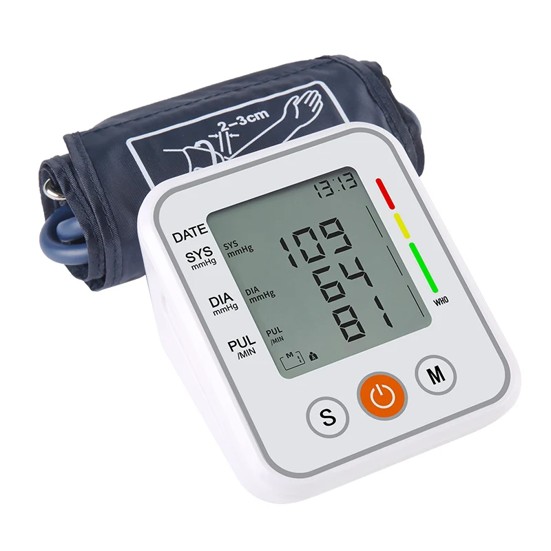 

Medical Equipment Tonometer Meter Automatic Arm Upper Blood Pressure Monitor Heart Rate Meter Tensiometro BP Sphygmomanometer