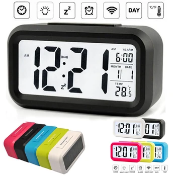

Home Bedroom LCD Digital Clock Battery Operated Snooze Electronic Alarm Clocks Kid Gift