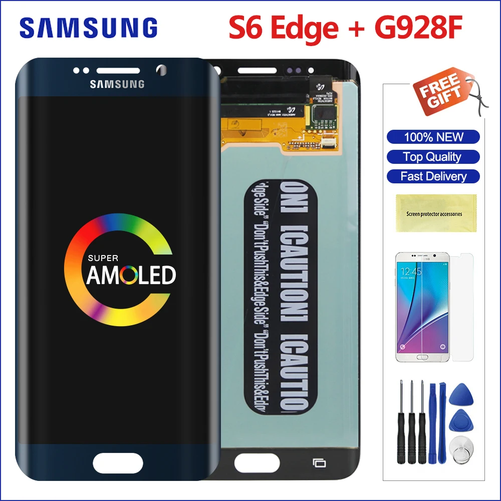 Супер AMOLED Для 5," samsung Galaxy S6 Edge Plus ЖК-экран+ сенсорная панель дигитайзер Замена для G928