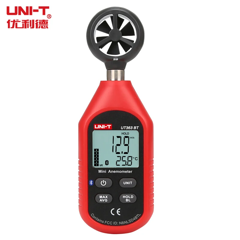 UNI-T UT363 UT363BTBluetooth Анемометр тестер температуры ручной мини цифровой анемометр Открытый Ветер метр