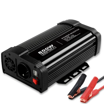 

BYGD Power Inverter 800W 12V DC to 220V-240V AC Converter with EU socket and 2x1.0A USB Ports Car Inverter(Black)