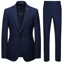 Men Suits for Wedding 3-color Male Blazers and Suit Trousers Pure Color Men Sets Suits Men Suits for Wedding 3-color Male Blazers and Suit Trousers Pure Color Men Sets Suits