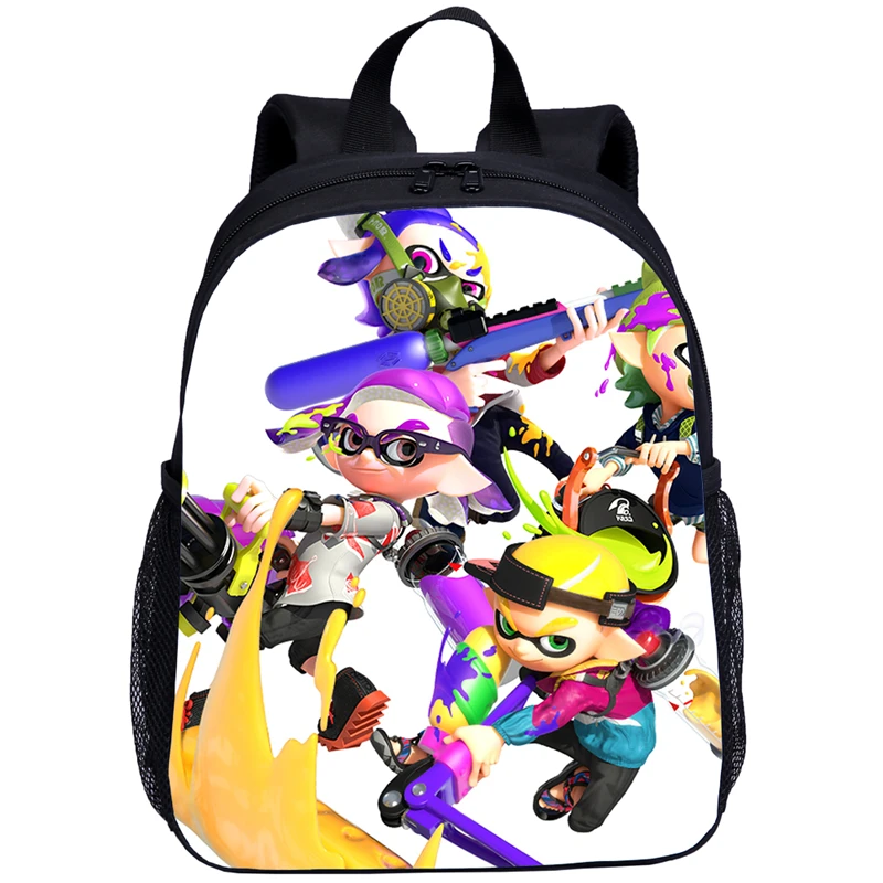 Белый Splatoon 2 печати От 3 до 7 лет Детские сумки 3D мультфильм школьные детские сумки, рюкзаки модные игры мультфильм школьные рюкзаки для девушек книжные сумки - Цвет: Белый