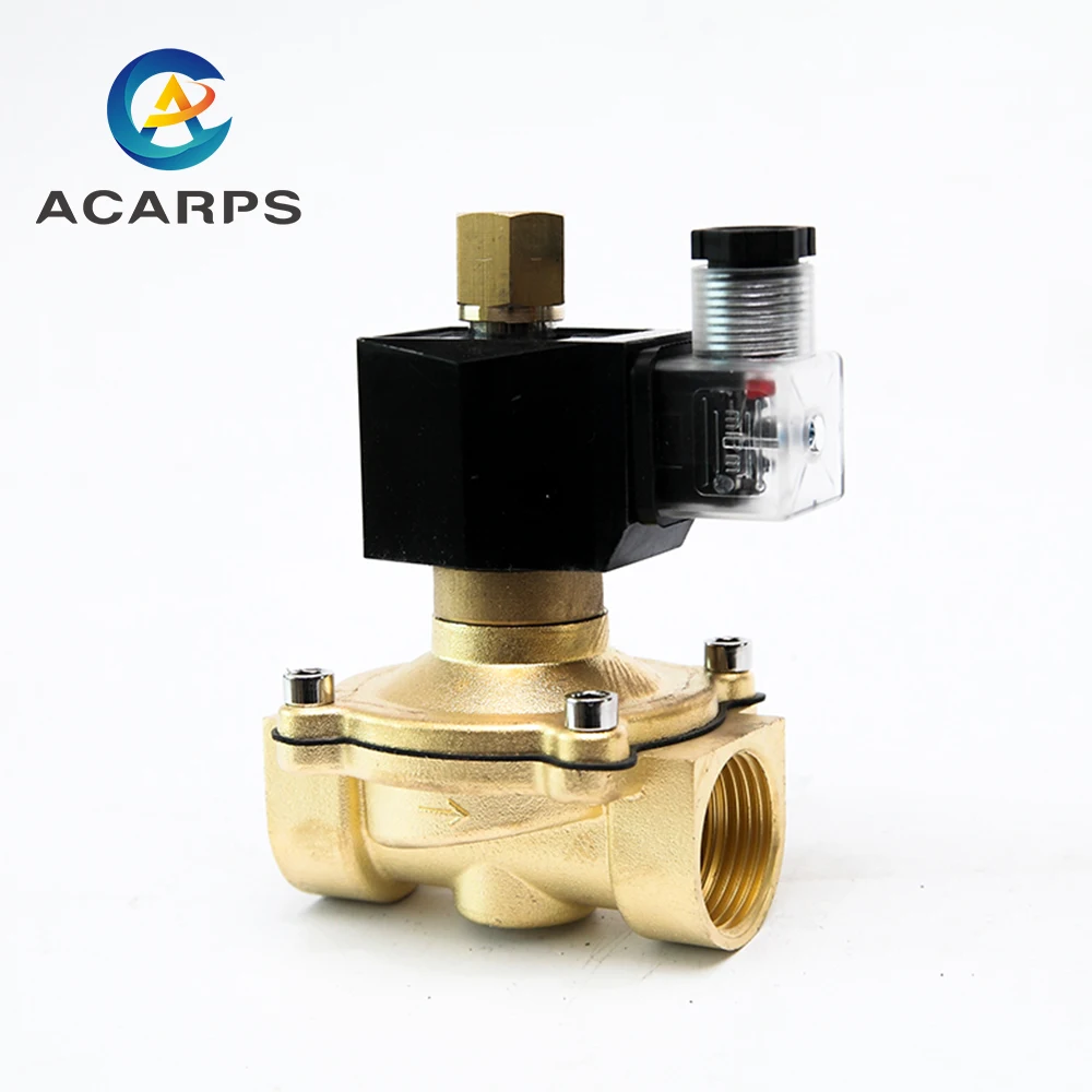 

1/4" 1/2" 3/4" 1" 2Way Electric Water Valve 220VAC 24VDC 12VDC 24VAC 110VAC Normally Open Solenoid Valve Brass