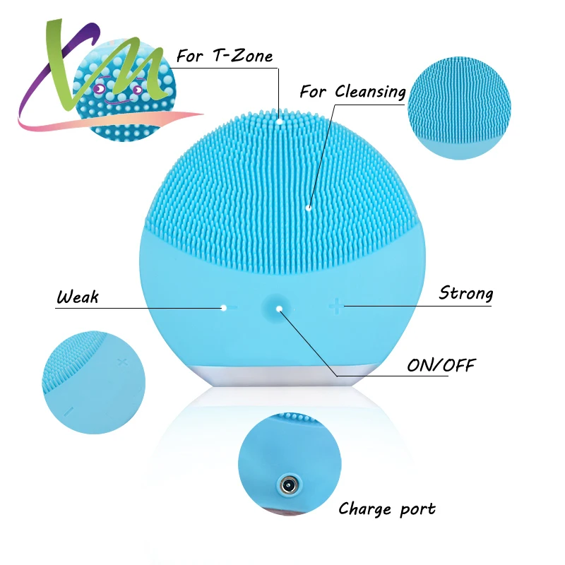 Foreo Mini 2 Электрический Очиститель для лица глубокое очищение пор Mini2 Mini-2 косметический инструмент для чистки акне отбеливающая щетка, подарок подруге