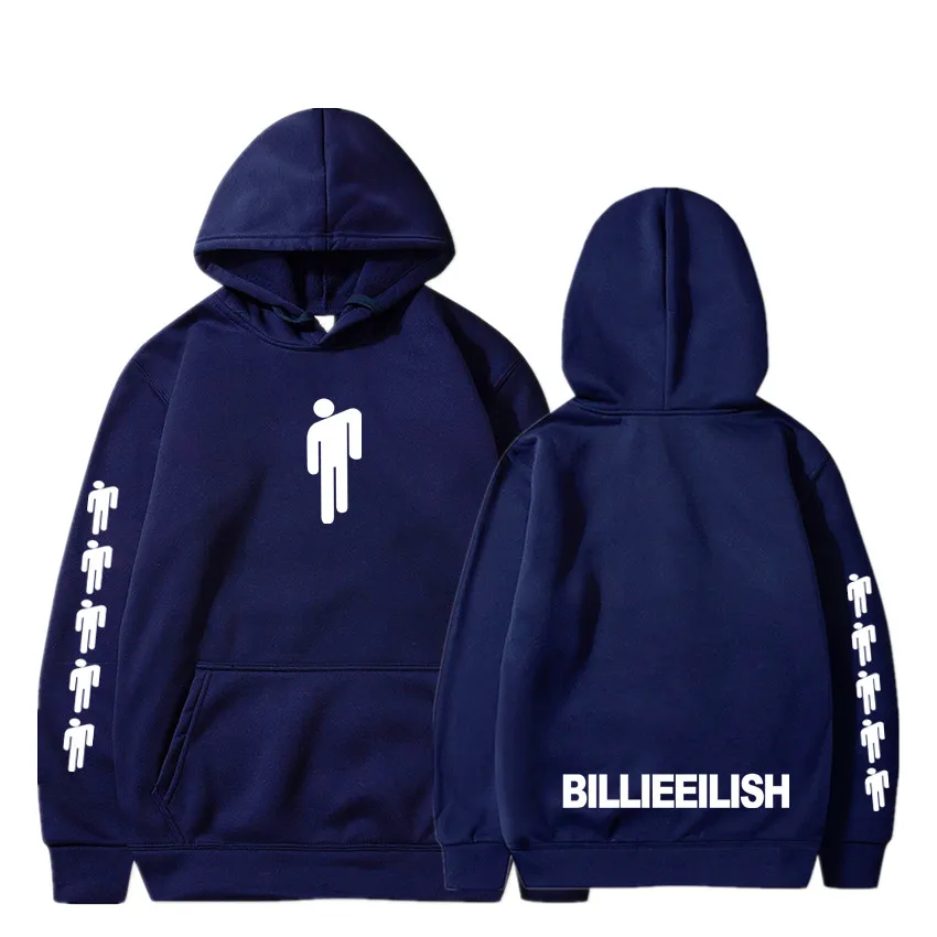 Новая горячая Billie Eilish Толстовка Мужская Черная хлопковая толстовка пара Billie Eilish Толстовка простая сохраняющая тепло Женская/Мужская толстовка одежда