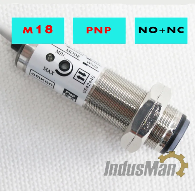 5PCS x CDD-40P Diffuse type M18 4 Wires DC6-36V PNP NO+NC 10-30cm Detection Distance Photoelectric Switch
