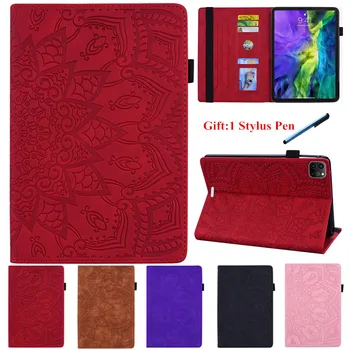 

Funda for iPad Pro 12.9 12 9 2020 Case Tablet 3D Flower Embossed Case Cover for Funda iPad Pro 12.9 2020 with Card Slots Smart