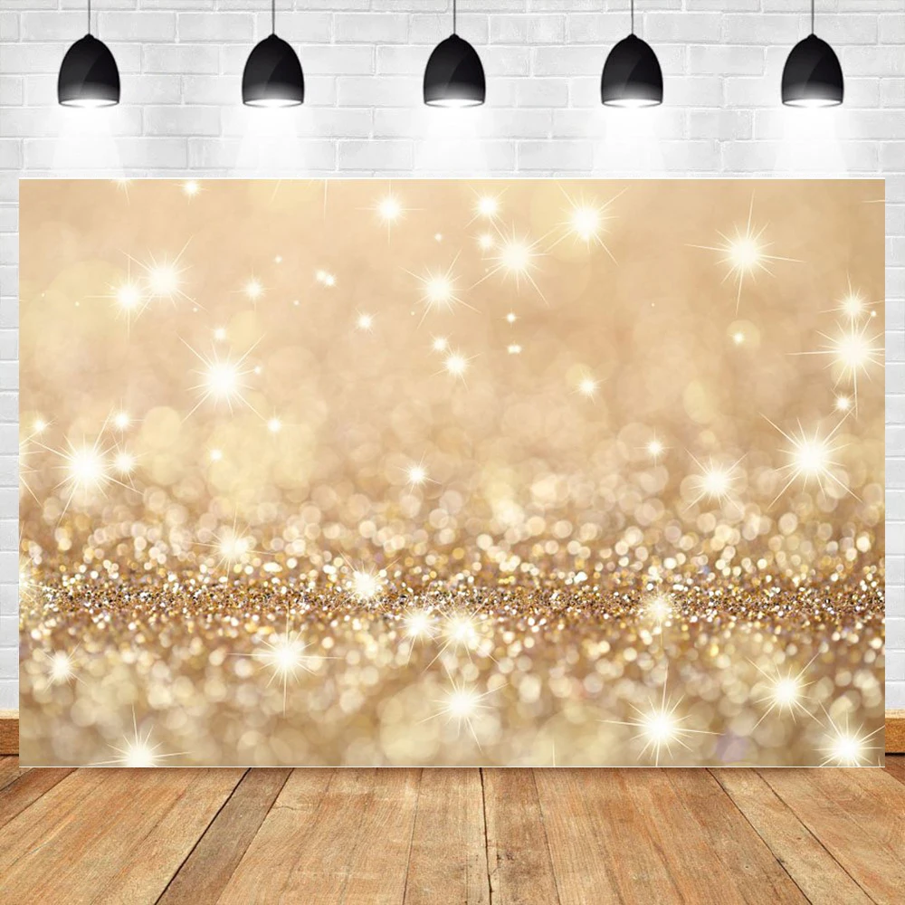 Gold Polka Dot Light Bokeh Baby Newborn Wedding Birthday Party Decor photo backdrop Love Stage Photo Backdrop Photocall Photography Background