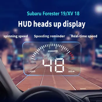 

Car Head up display Windshield Speed Projector Security Alarm Water temp Overspeed RPM Voltage fit for Subaru Forester 19/XV 18