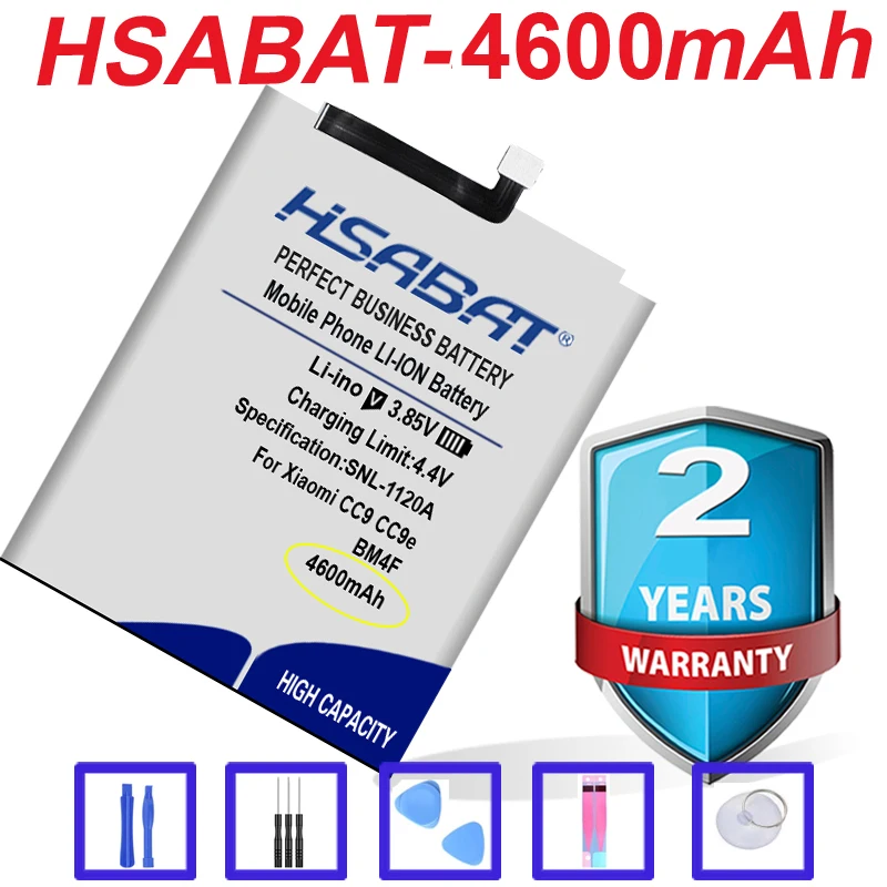 HSABAT топ бренд 100% новый 4600mAh BM4F Аккумулятор для Xiaomi CC9e CC9 E в наличии|Аккумуляторы