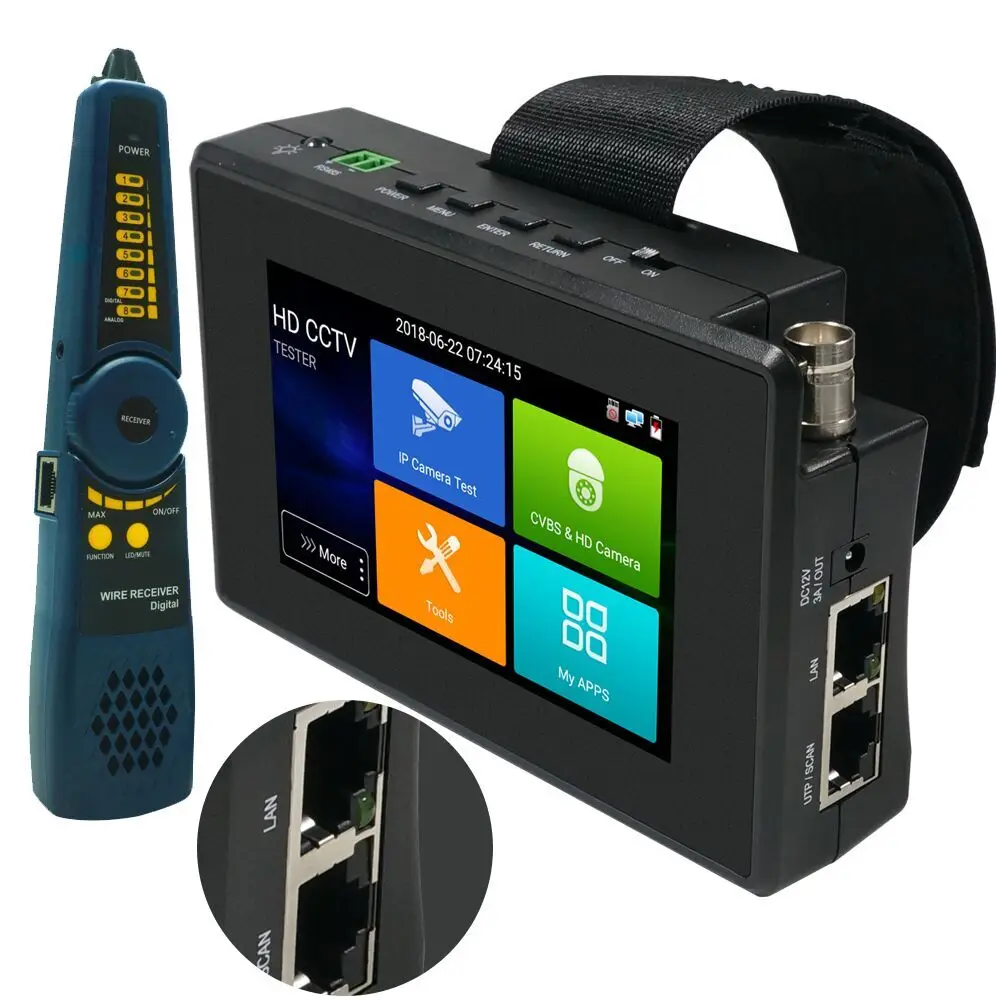 Тестер для ip камеры 8 Мп AHD/TVI / CVI CVBS CCTV монитор камера POE PTZ контроллер 4K быстрый ONVIF