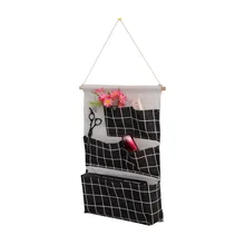 New lattice Hanging storage bag Bedside Storage Organizer Dorm Room Phone Book Magazine Storage Bag Holder with Hook Bed Pocket