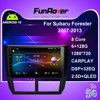 

Funrover 6G+128G CarPlay DSP For Subaru Forester 2007-2013 Impreza 2007 - 2011 Android 10.0 Car Radio Multimedia Navigation RDS