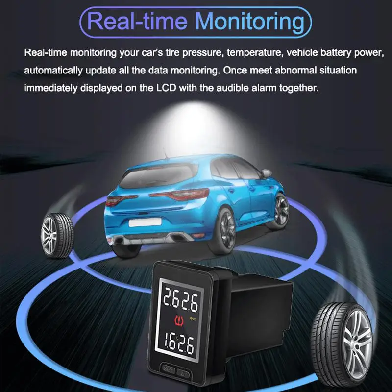 Система контроля давления в шинах TPMS температура в реальном времени 4 шт. РЧ Внутренние Внешние датчики глухое отверстие для Toyota Mazda