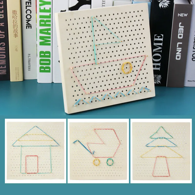 Деревянные игрушки для детей DIY Пластиковые грибные гвозди доска креативное образование просветление детские развивающие игрушки