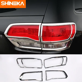 

SHINEKA Lamp Hoods For Jeep Grand Cherokee 2014+ ABS Tail Light Cover To Decorative lights For Grand Cherokee Accessories 2014+