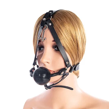 4.8cm Ball Gag with Nose Hook 2