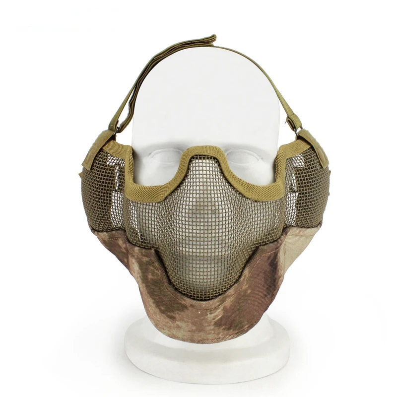 Тактический V2 Strike стальная сетка на пол лица маска военная защитная для