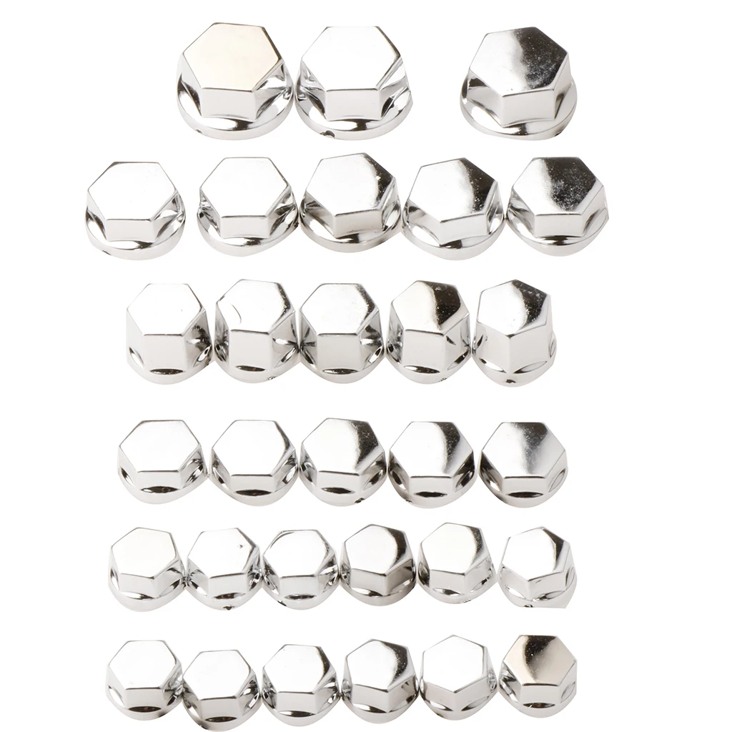 30PCS MOTORCYCLE SCREW CAP, Motorcycle Screw Nut Cover Cap Motorbike Screw Nut Bolt Cap Cover Decoration cover engine For Yamaha
