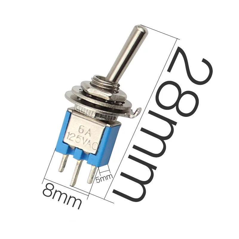 Фонарь голубой миниатюрный переключатель ON SPDT 3 контактный 3A 125VAC 1.5A Amps 250VAC