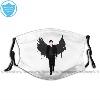 

Lucifer Mouth Face Mask Lucifer Morningstar Facial Mask Funny Kawai with 2 Filters for Adult