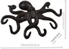 Hook up Octopus Hook/Coat Hook Antique Decorative Wall Hanging, Cast Iron 10 inch Key Ring Wall Decoration, with 6 Tentacles. 3