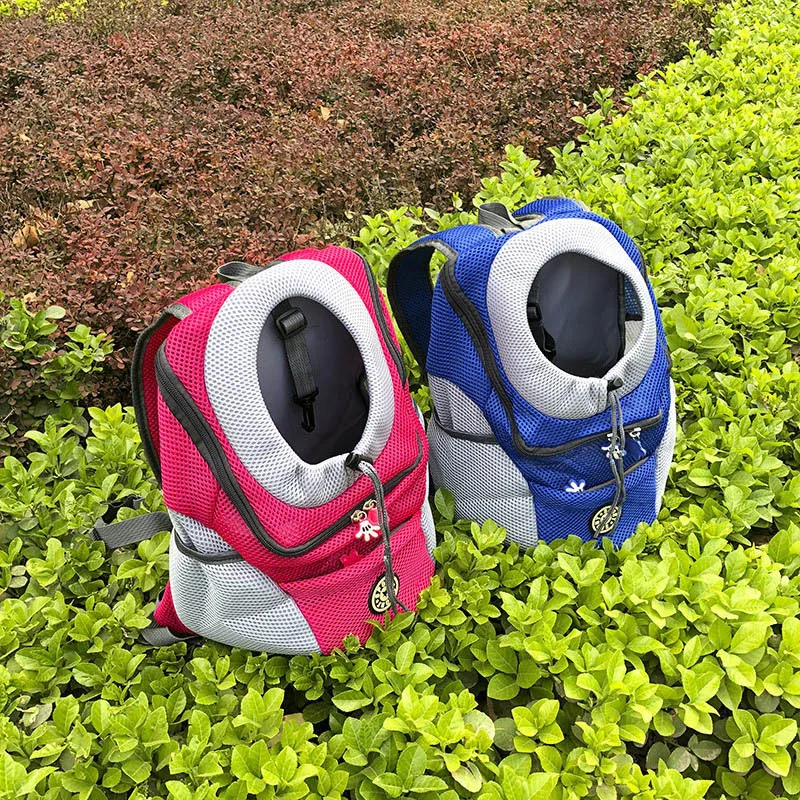 Double Shoulder Dog Carrier Outdoor Breathable Cat Bag Pet Backpack for Small Medium Pet Travel Hiking Riding Pet Supplies