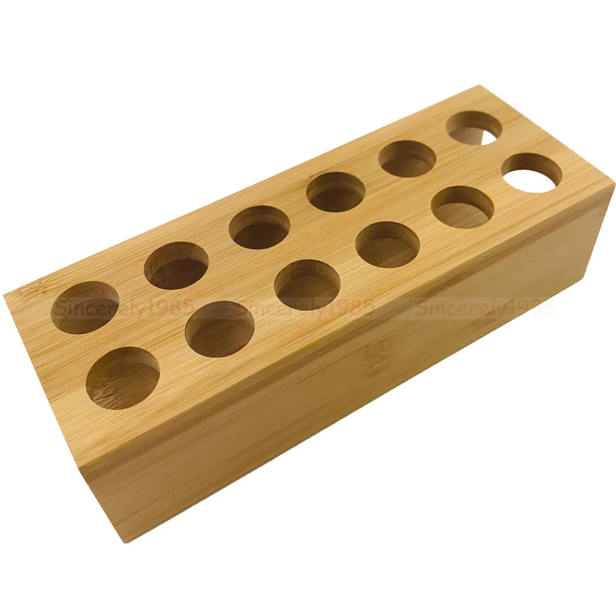 Double layer Multi Hole Position Essential Oil Storage Case Bamboo Wood  Essential Oil Storage Box Organizer Display Stand