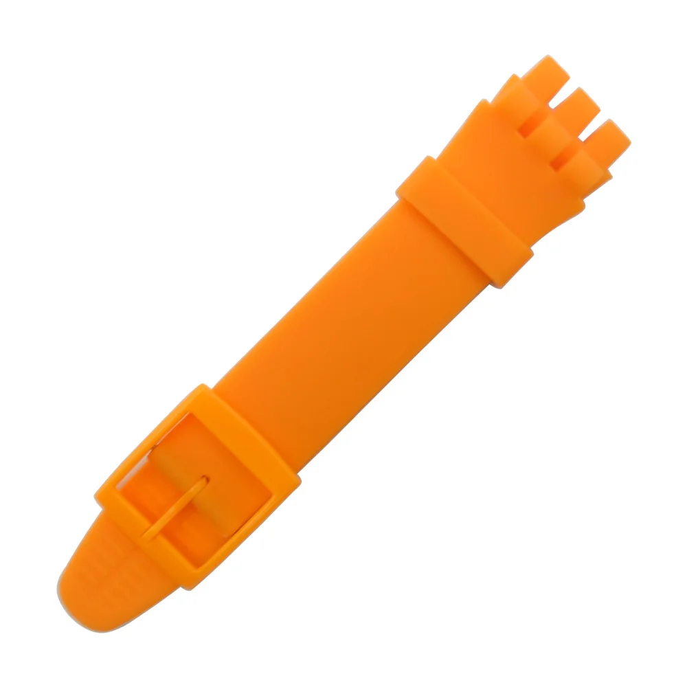 orange Наручные часы ремешок для Swatch 16 мм 17 мм 19 мм 20 мм резиновый силиконовый ремешок для часов аксессуары - Цвет ремешка: orange