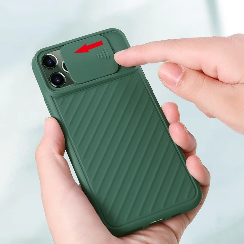 

Liquid Camera Protection Shockproof Phone Case For iPhone 11 Pro X XR XS Max 7 8 Plus Solid Color Soft TPU Silicone Back Cover